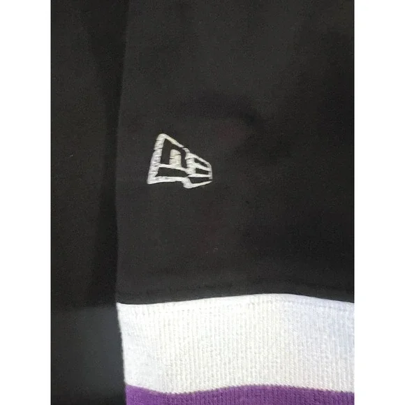 New Era Los Angeles Lakers Track Jacket Black Purple Full Zip Varsity Mens L